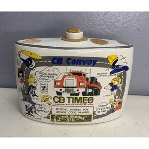 Ezra Brooks Whiskey Decanter Ceramic Bottle CB Convoy 1976 Heritage China Empty